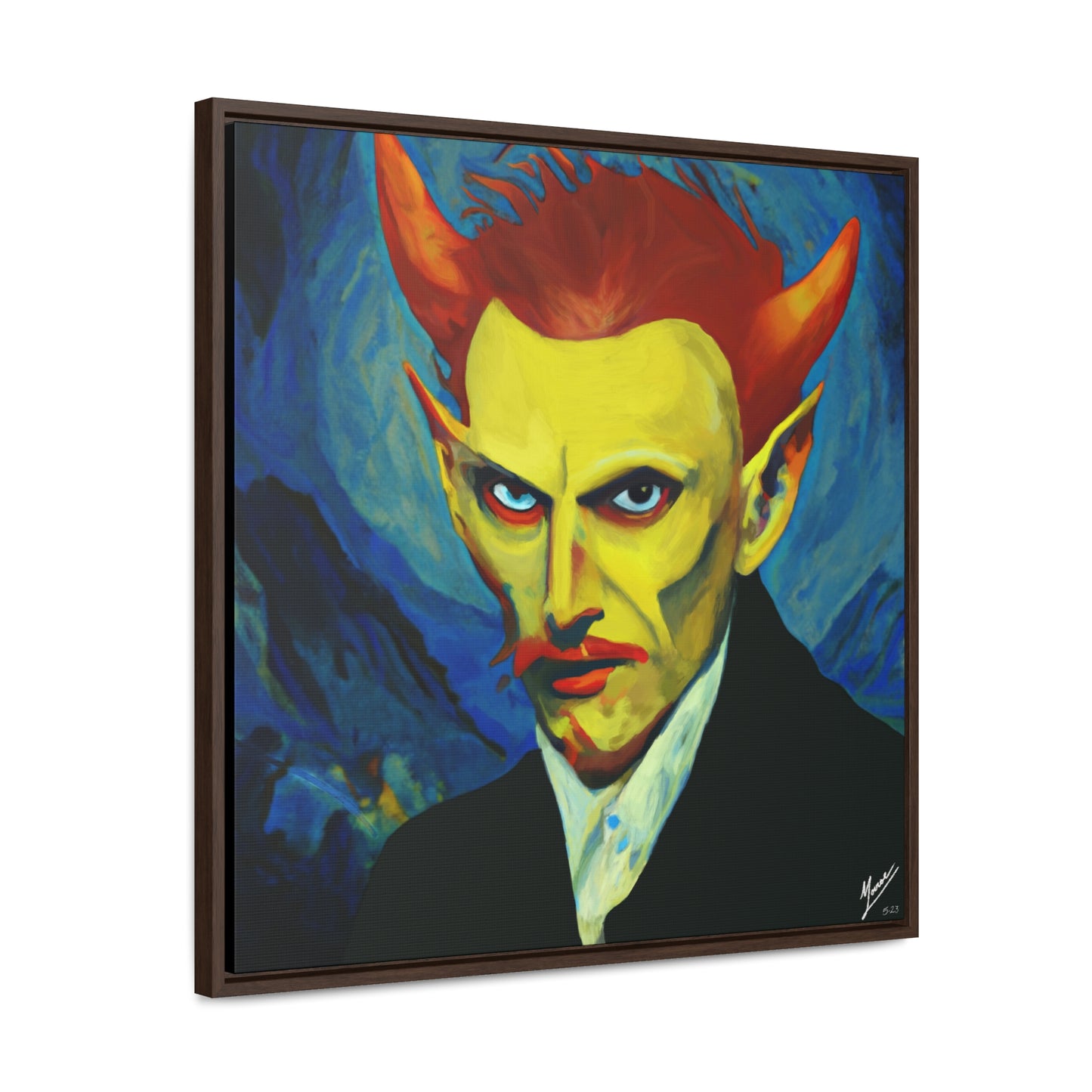 Unrighteous man Canvas Wrap, Square Frame