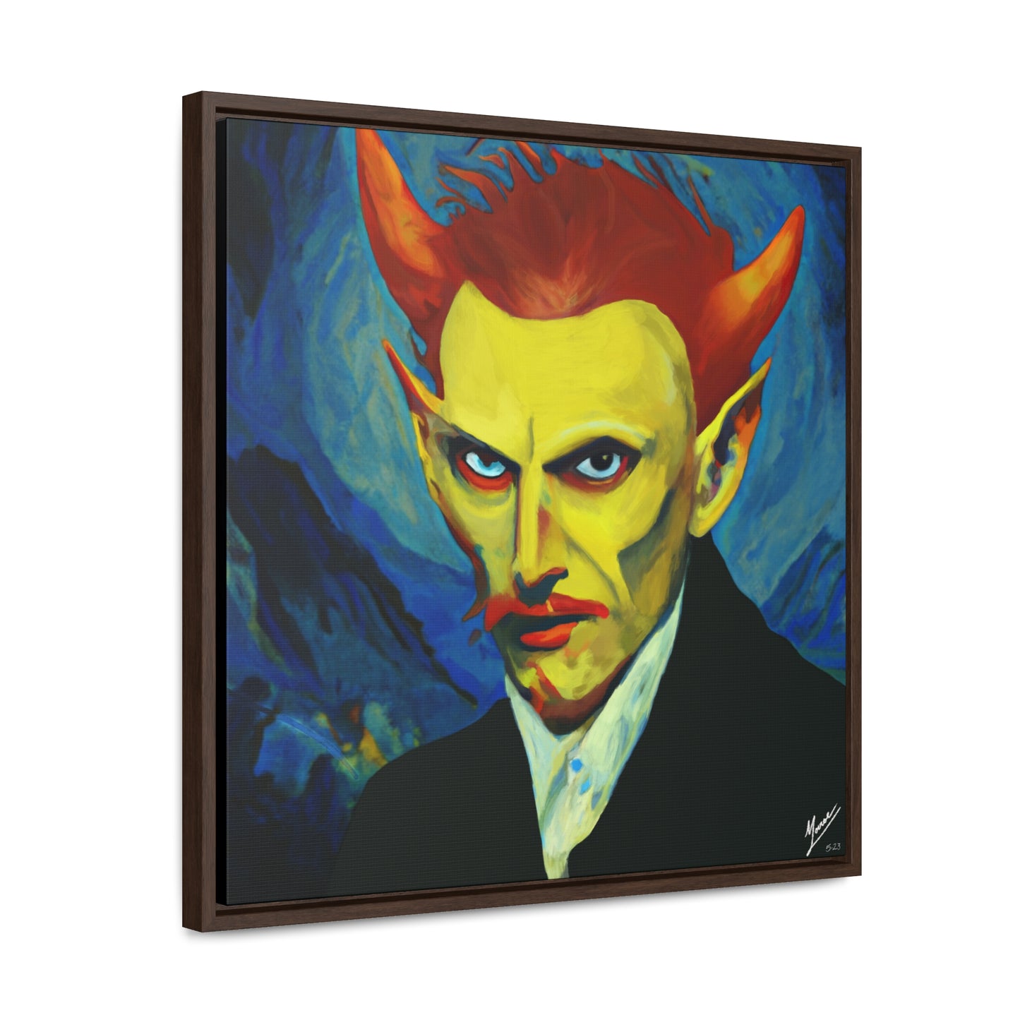 Unrighteous man Canvas Wrap, Square Frame