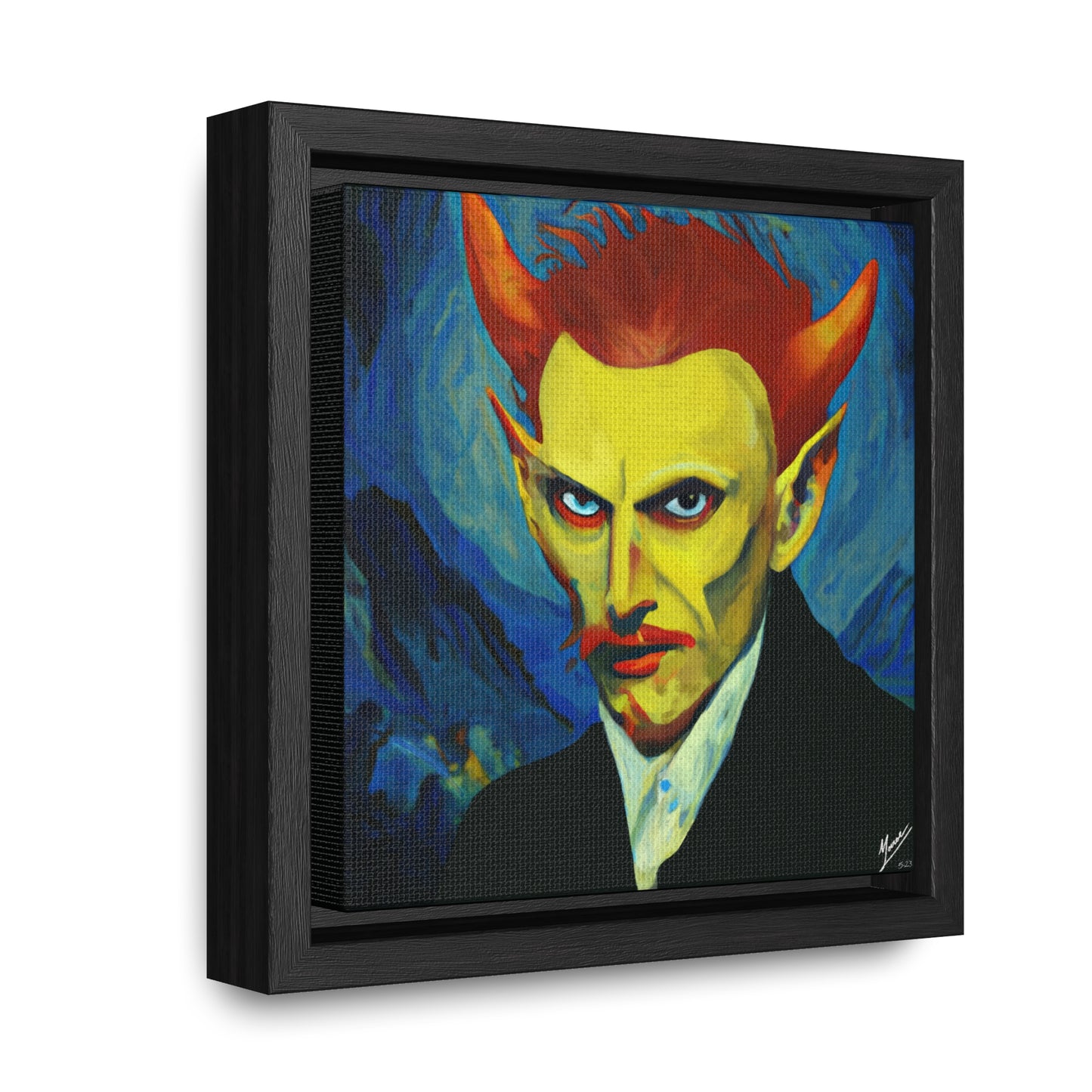 Unrighteous man Canvas Wrap, Square Frame