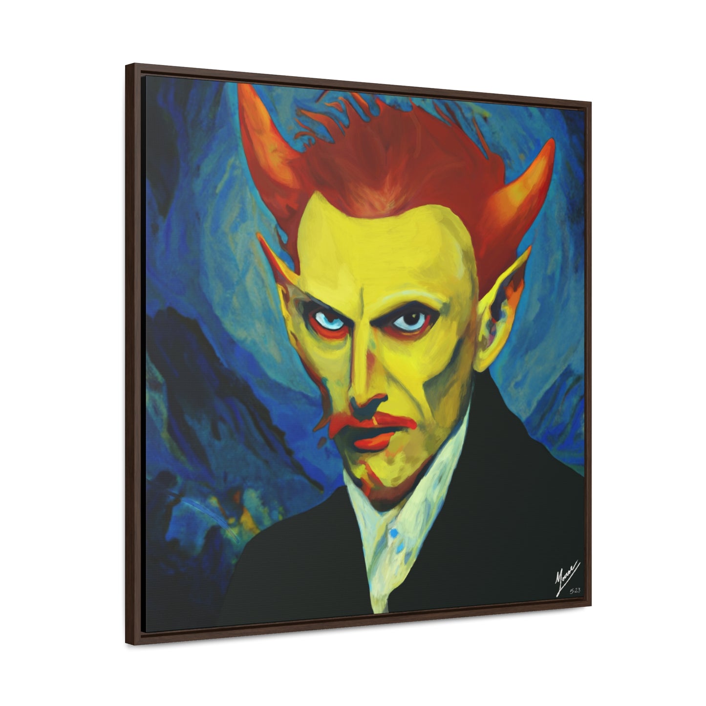 Unrighteous man Canvas Wrap, Square Frame