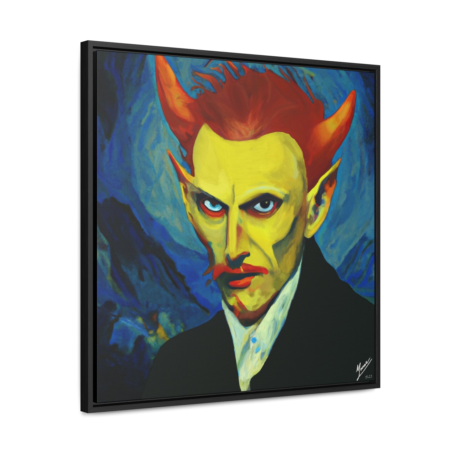 Unrighteous man Canvas Wrap, Square Frame